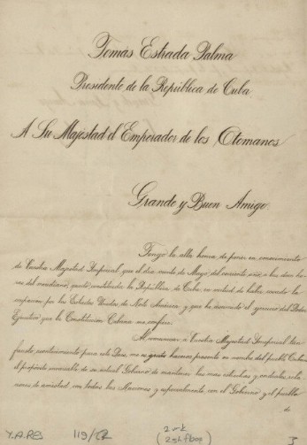 Cumhurbaşkanı Erdoğan'dan 'tarihi' hediye: Estrada Palma'nın mektubunu ve Sultan II. Abdülhamid'in cevabını takdim etti